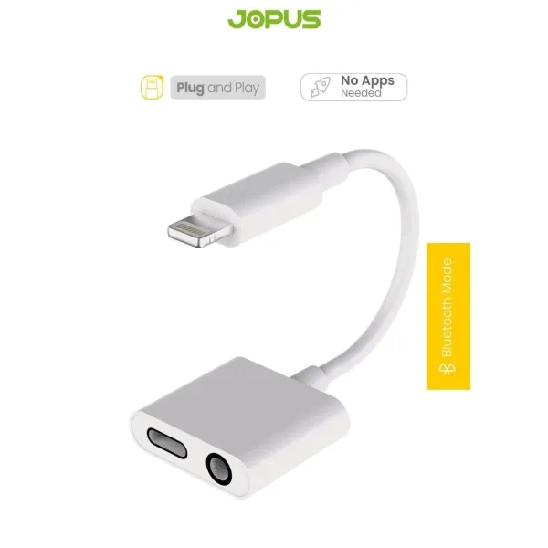 Jopus Lightning Kulaklık Şarj Çevirici Dönüştürücü Adaptör - IP09 - Görsel 3