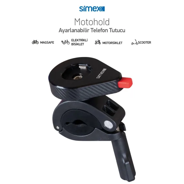 Simex Motohold Bisiklet / Motosiklet Telefon Tutucu ST-205 - Görsel 2