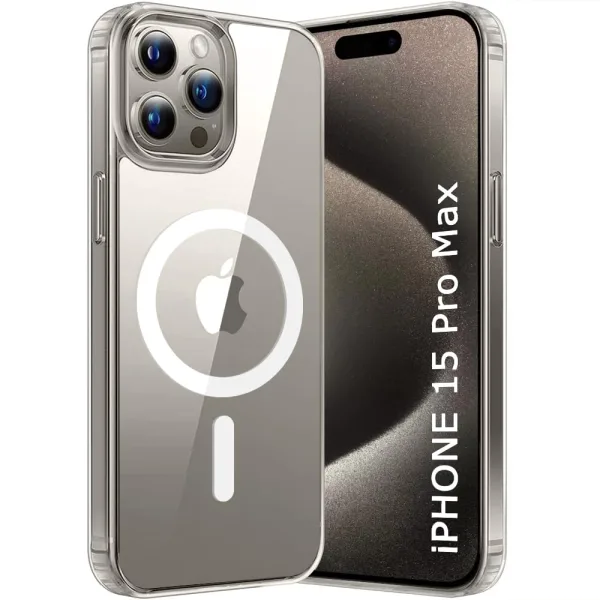 iPhone 15 Pro Max Magsafe Kılıf Şeffaf Silikon | Güçlü Koruma, Şık Görünüm