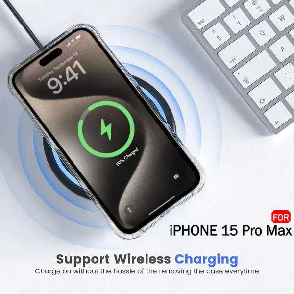 iPhone 15 Pro Max Magsafe Kılıf Şeffaf Silikon - Görsel 5
