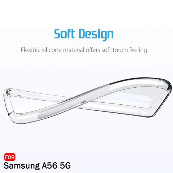 Samsung Galaxy A56 5G Şeffaf Silikon Kılıf Kamera Koruma - Görsel 5