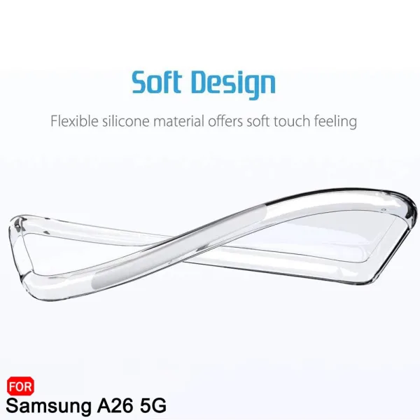 Samsung Galaxy A26 5G Şeffaf Silikon Kılıf Kamera Koruma - Görsel 4