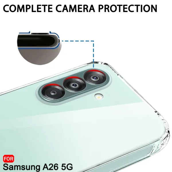 Samsung Galaxy A26 5G Şeffaf Silikon Kılıf Kamera Koruma - Görsel 3