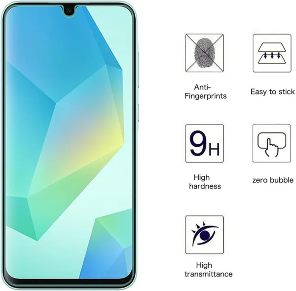 Samsung Galaxy A06 Şeffaf Silikon Kılıf + Cam Ekran Koruyucu Seti - Görsel 2