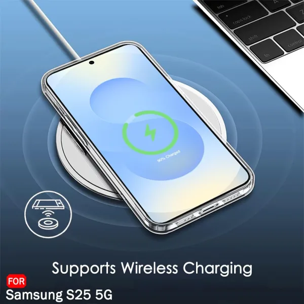 Samsung Galaxy S25 5G Şeffaf Silikon Kılıf - Görsel 5