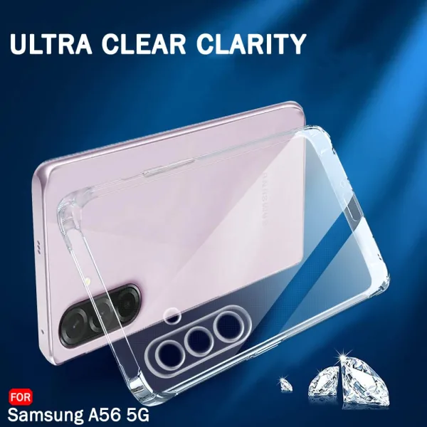 Samsung Galaxy A56 5G Şeffaf Silikon Kılıf Kamera Koruma - Görsel 2