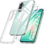 Samsung Galaxy A26 Şeffaf Silikon Kılıf + 2 Adet Cam Ekran Koruyucu Seti