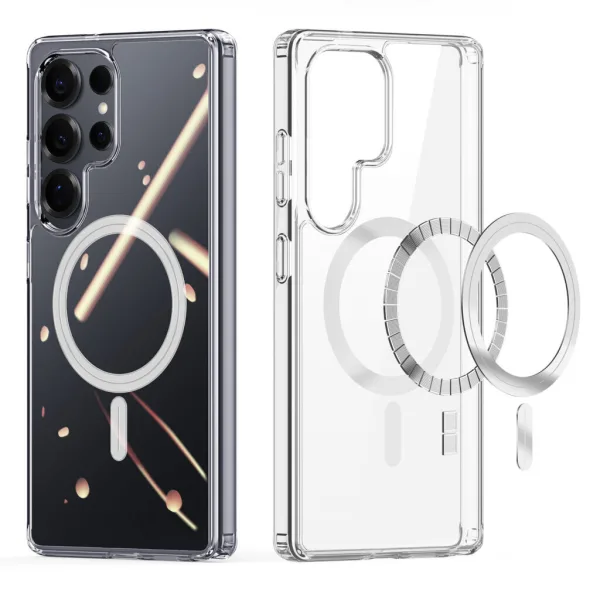 Samsung Galaxy S25 Ultra Magsafe Kılıf Şeffaf Silikon - Görsel 2