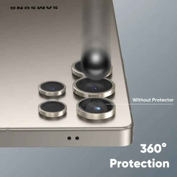 Samsung Galaxy S25 Ultra Kamera Lens Koruyucu Safir Cam - Görsel 4