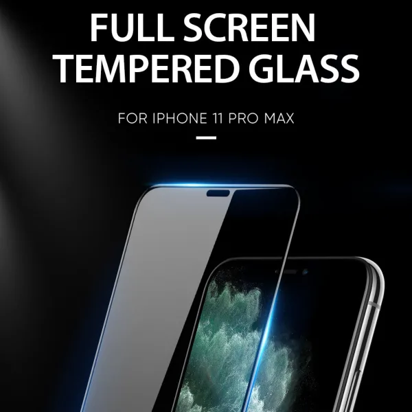 iPhone 11 Pro Max ESD Cam Ekran Koruyucu 6D GLASS - Görsel 2