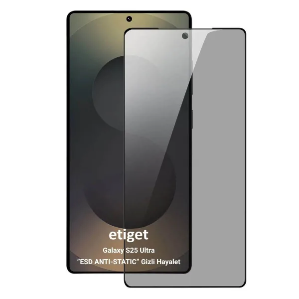 Samsung Galaxy S25 Ultra ”ESD ANTI-STATIC” Gizli Hayalet Cam Ekran Koruyucu