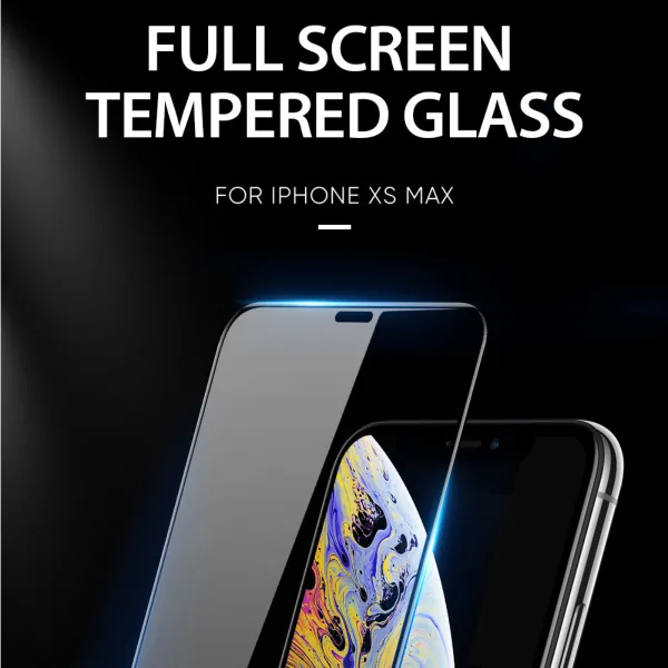 iPhone XS Max ESD Cam Ekran Koruyucu 6D GLASS - Görsel 2