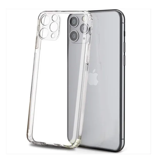 iPhone 11 Pro Max Şeffaf Silikon Kılıf Kamera Korumalı