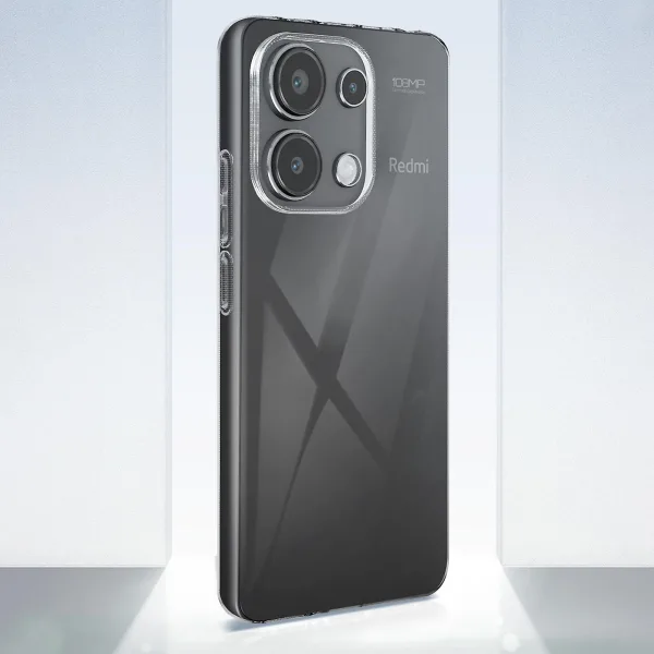 Xiaomi Redmi Note 13 Kılıf Şeffaf Silikon Kamera Korumalı - Görsel 3