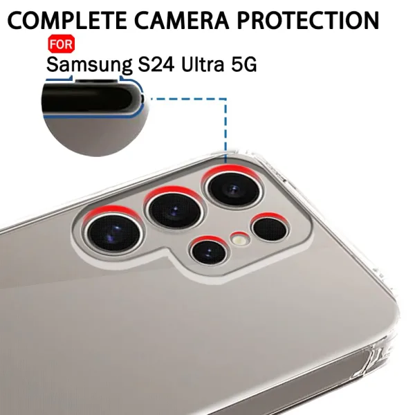Samsung Galaxy S24 Ultra 5G Şeffaf Silikon Kılıf Kamera Korumalı - Görsel 3