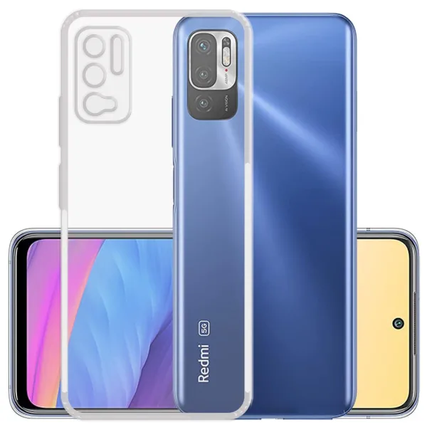 Xiaomi Redmi Note 10 5G Kılıf Şeffaf Silikon Kamera Korumalı