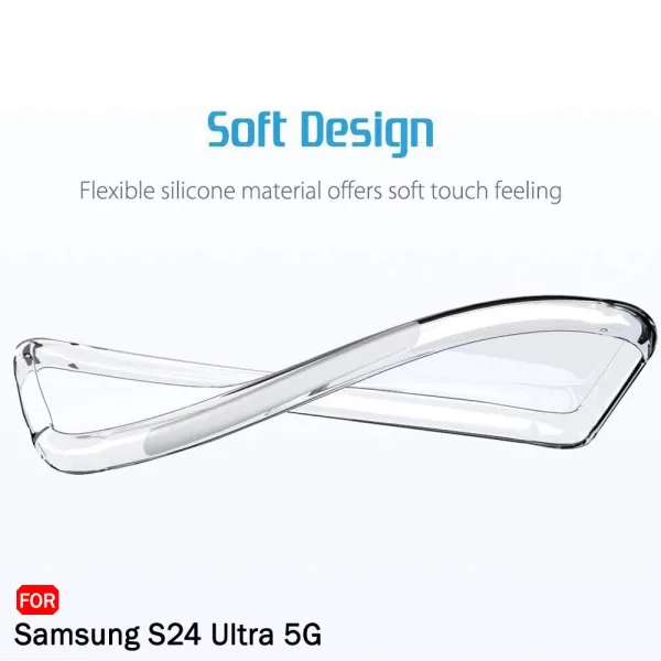 Samsung Galaxy S24 Ultra 5G Şeffaf Silikon Kılıf Kamera Korumalı - Görsel 5