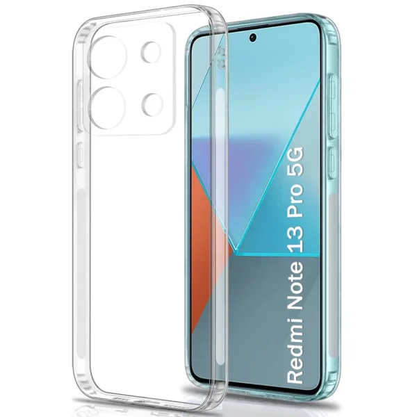 Xiaomi Redmi Note 13 Pro 5G Kılıf Şeffaf Silikon Kamera Korumalı
