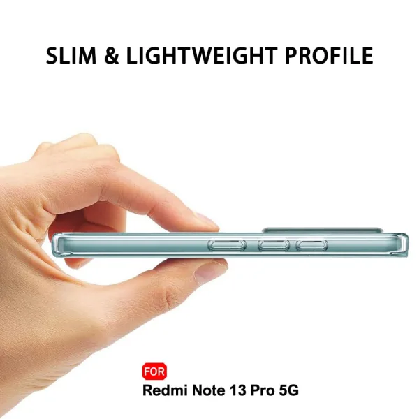 Xiaomi Redmi Note 13 Pro 5G Kılıf Şeffaf Silikon Kamera Korumalı - Görsel 5