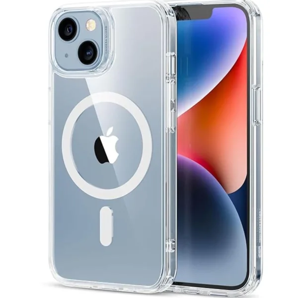 iPhone 14 Plus Magsafe Kılıf Şeffaf Silikon | Manyetik Şarj Destekli & Kamera Koruyuculu