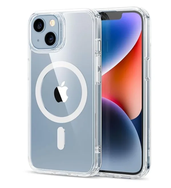 iPhone 14 Plus Magsafe Kılıf Şeffaf Silikon | Manyetik Şarj Destekli & Kamera Koruyuculu