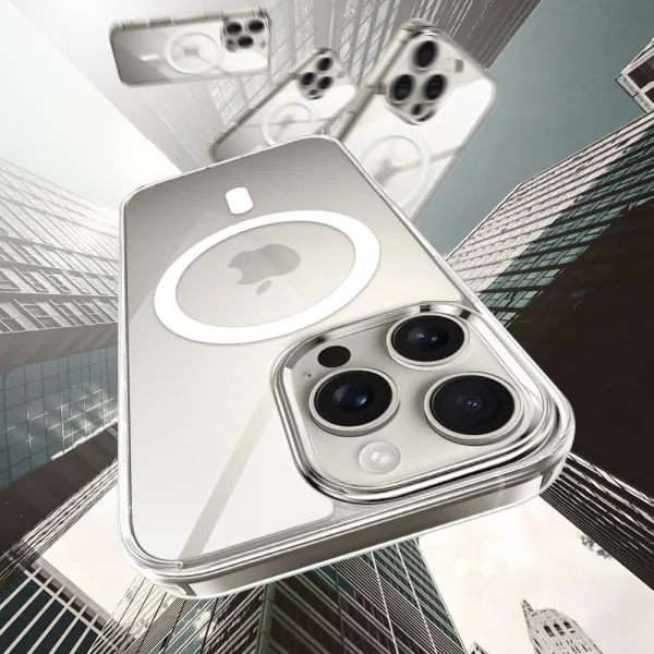iPhone 15 Pro Magsafe Kılıf Şeffaf Silikon - Görsel 3