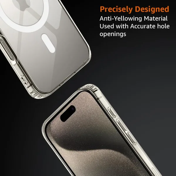 iPhone 15 Pro Magsafe Kılıf Şeffaf Silikon - Görsel 4