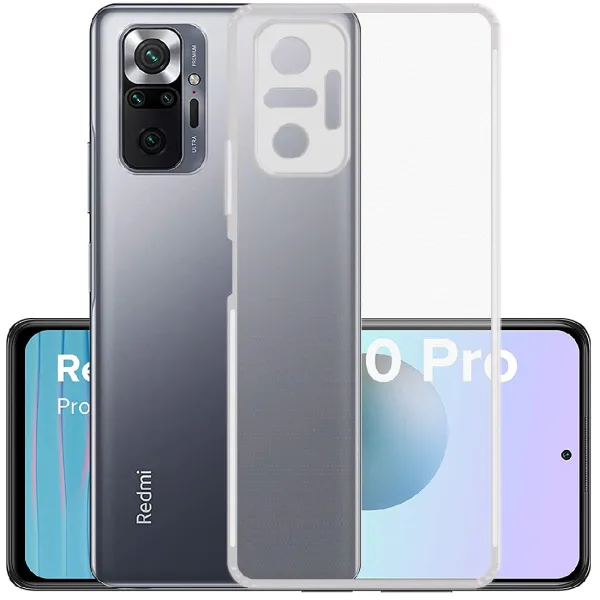 Xiaomi Redmi Note 10 Pro Kılıf Şeffaf Silikon Kamera Korumalı