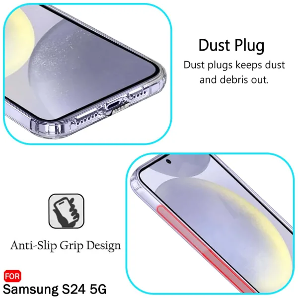 Samsung Galaxy S24 5G Şeffaf Silikon Kılıf Kamera Korumalı - Görsel 4