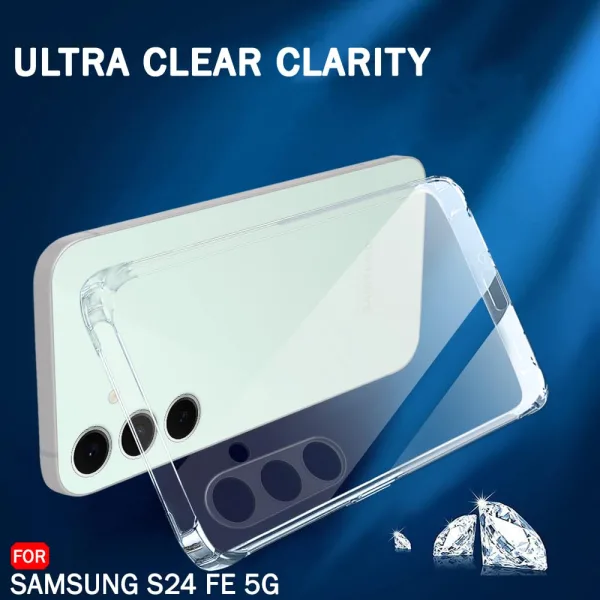 Samsung Galaxy S24 FE 5G Şeffaf Silikon Kılıf Kamera Korumalı - Görsel 2