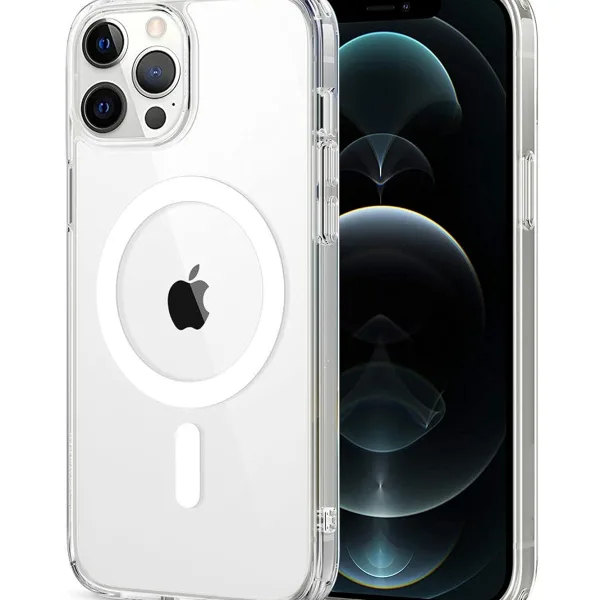 iPhone 12 Pro Max Magsafe Kılıf Şeffaf Silikon Kılıf | Kamera Korumalı & Ultra İnce TPU Kapak