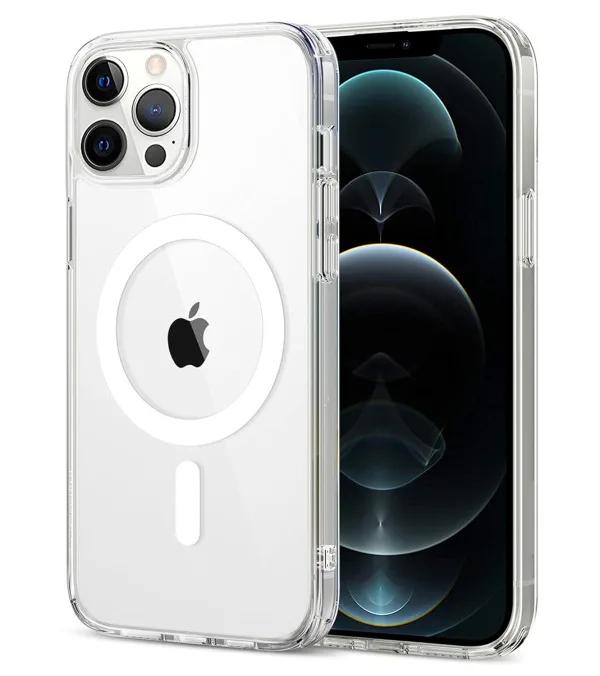 iPhone 12 Pro Max Magsafe Kılıf Şeffaf Silikon Kılıf | Kamera Korumalı & Ultra İnce TPU Kapak