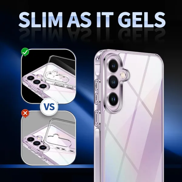 Samsung Galaxy A55 Şeffaf Silikon Kılıf + 2 Adet Cam Ekran Koruyucu Seti - Görsel 5