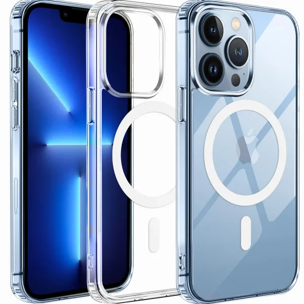 iPhone 13 Pro Magsafe Kılıf Şeffaf Silikon | Kamera Korumalı Esnek Kapak