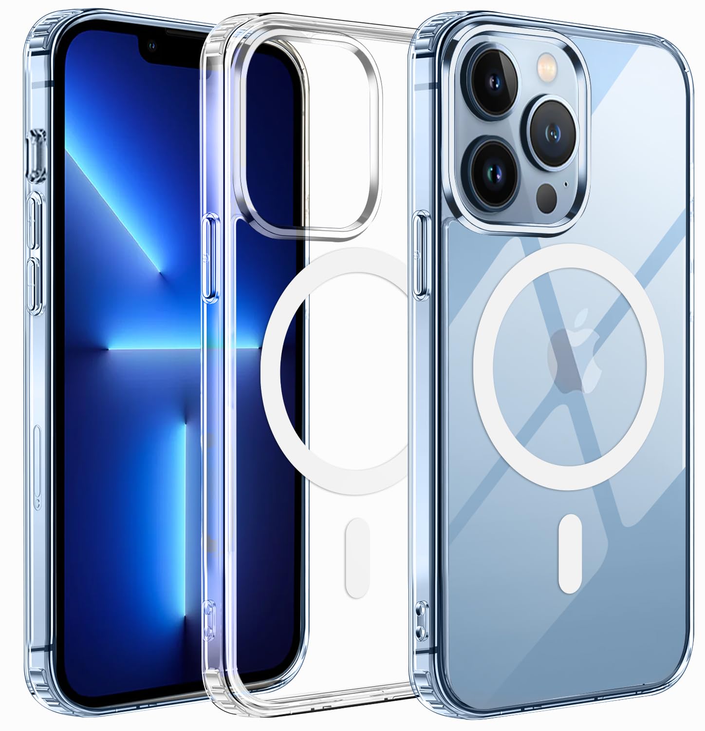 iPhone 13 Pro Magsafe Kılıf Şeffaf Silikon | Kamera Korumalı Esnek Kapak