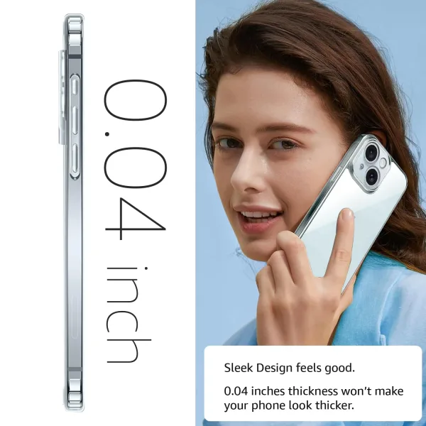iPhone 15 Plus Şeffaf Silikon Kılıf Kamera Korumalı - Görsel 5