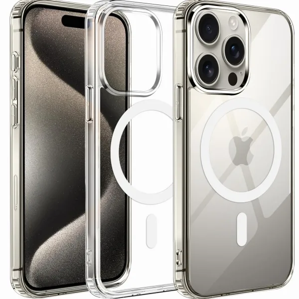iPhone 15 Pro Magsafe Kılıf Şeffaf Silikon | İnce, Şık ve Güçlü Koruma