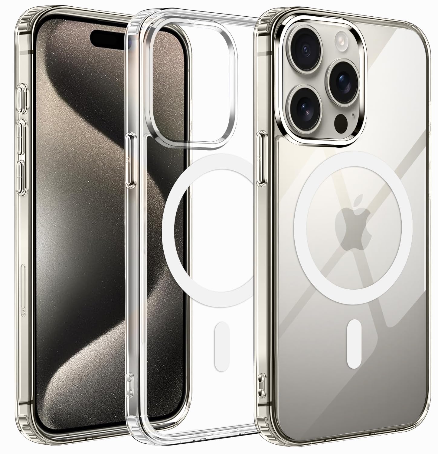 iPhone 15 Pro Magsafe Kılıf Şeffaf Silikon | İnce, Şık ve Güçlü Koruma