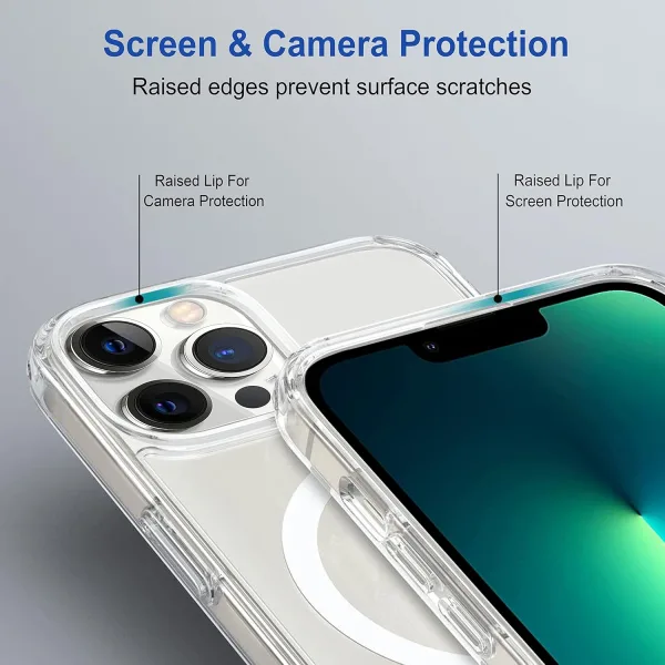 iPhone 13 Pro Max Magsafe Kılıf Şeffaf Silikon - Görsel 5