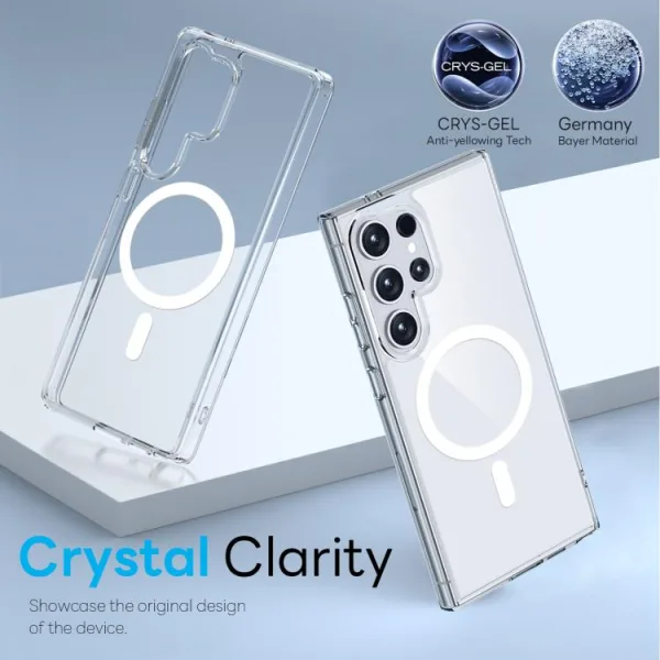 Samsung Galaxy S24 Ultra Kılıf Magsafe Özellikli + Cam Ekran Koruyucu Seti - Görsel 5