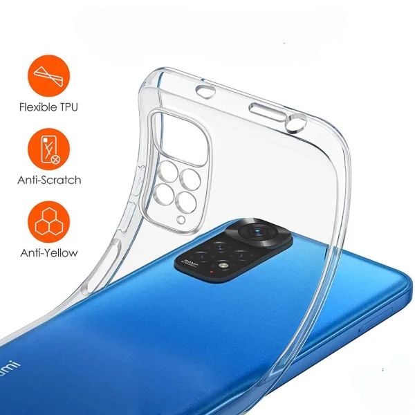 Xiaomi Redmi Note 12 Pro 4G Kılıf Şeffaf Silikon Kamera Korumalı - Görsel 3