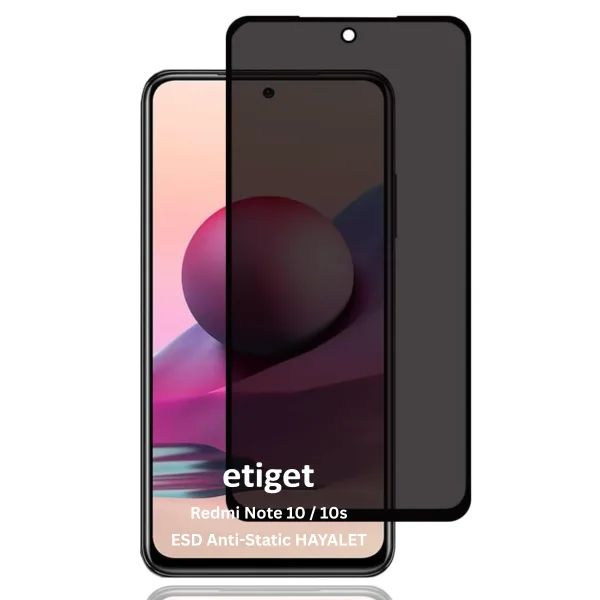 Xiaomi Redmi Note 10 / 10s ”ESD ANTI-STATIC” Gizli Hayalet Cam Ekran Koruyucu