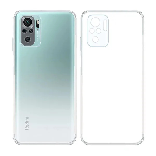 Xiaomi Redmi Note 10 4G Kılıf Şeffaf Silikon Kamera Korumalı - Görsel 2