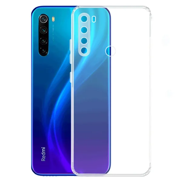 Xiaomi Redmi Note 8 Kılıf Şeffaf Silikon Kamera Korumalı