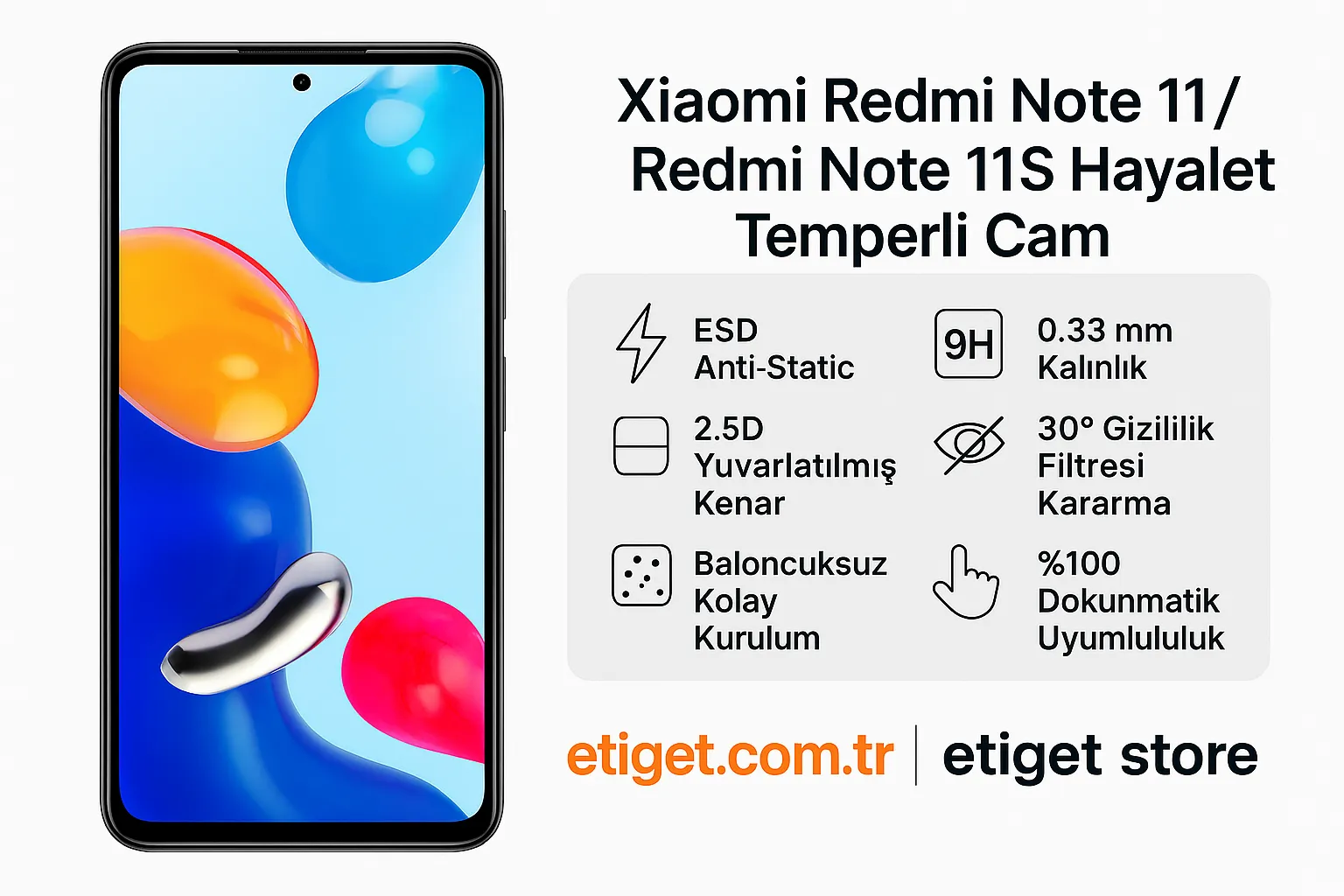 Xiaomi Redmi Note 11 / 11s Hayalet Ekran Koruyucu