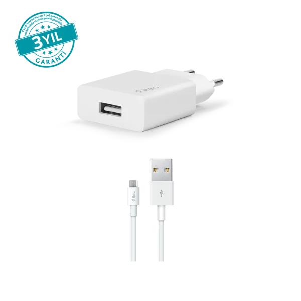 ttec SmartCharger 2.1A Hızlı Şarj Aleti + Micro USB Kablo