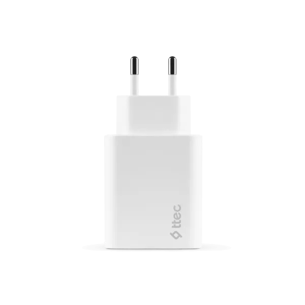 ttec SmartCharger Duo 2.4A Çift USB Çıkışlı Şarj Aleti – USB-C & USB-A – 2SCS25B - Görsel 2