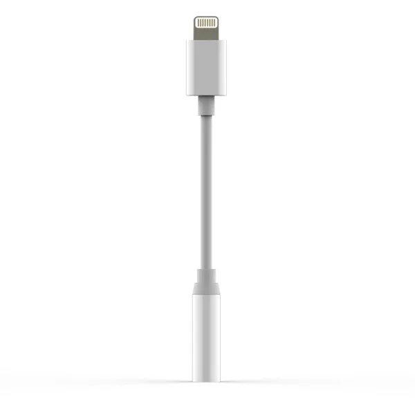 Jopus Lightning to 3.5mm Kulaklık Dönüştürücü – 15cm, Beyaz (Bluetooth Destekli)