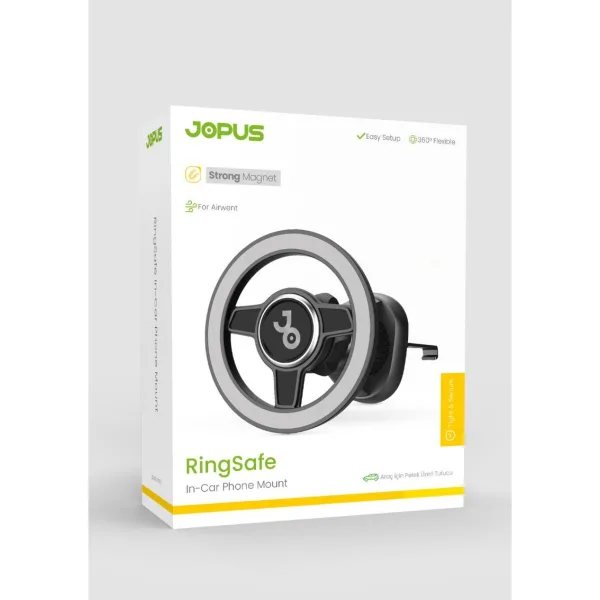 Jopus Ring Safe Magsafe Araç İçi Telefon Tutucu JO-AT109 - Görsel 5