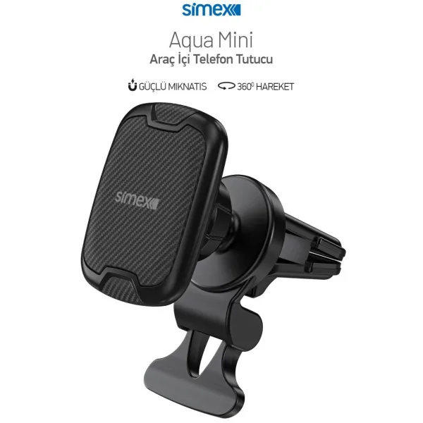 Simex Aqua Mini Mıknatıslı Araç İçi Telefon Tutucu - ST-208 - Görsel 2